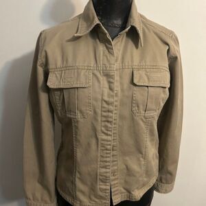 Aeropostale Khaki Cotton button front jacket, size M
